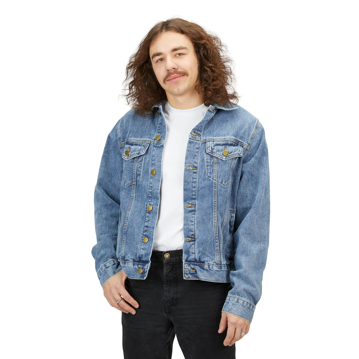 Never Underestimate An Old Man With A Jeep Denim Jacket