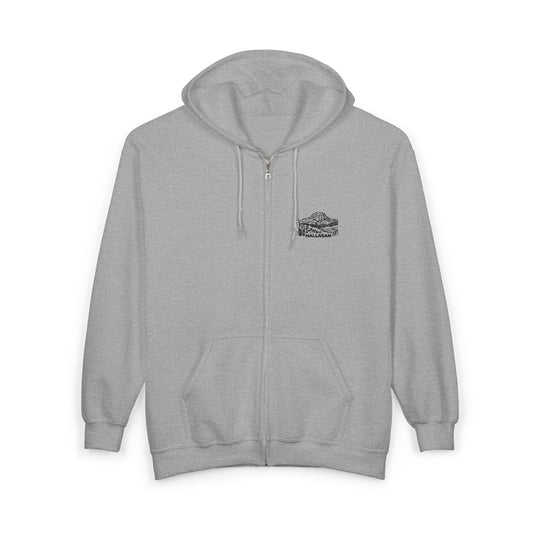 Hallasan Embroidered Chest Logo Zipper Hooded Sweatshirt
