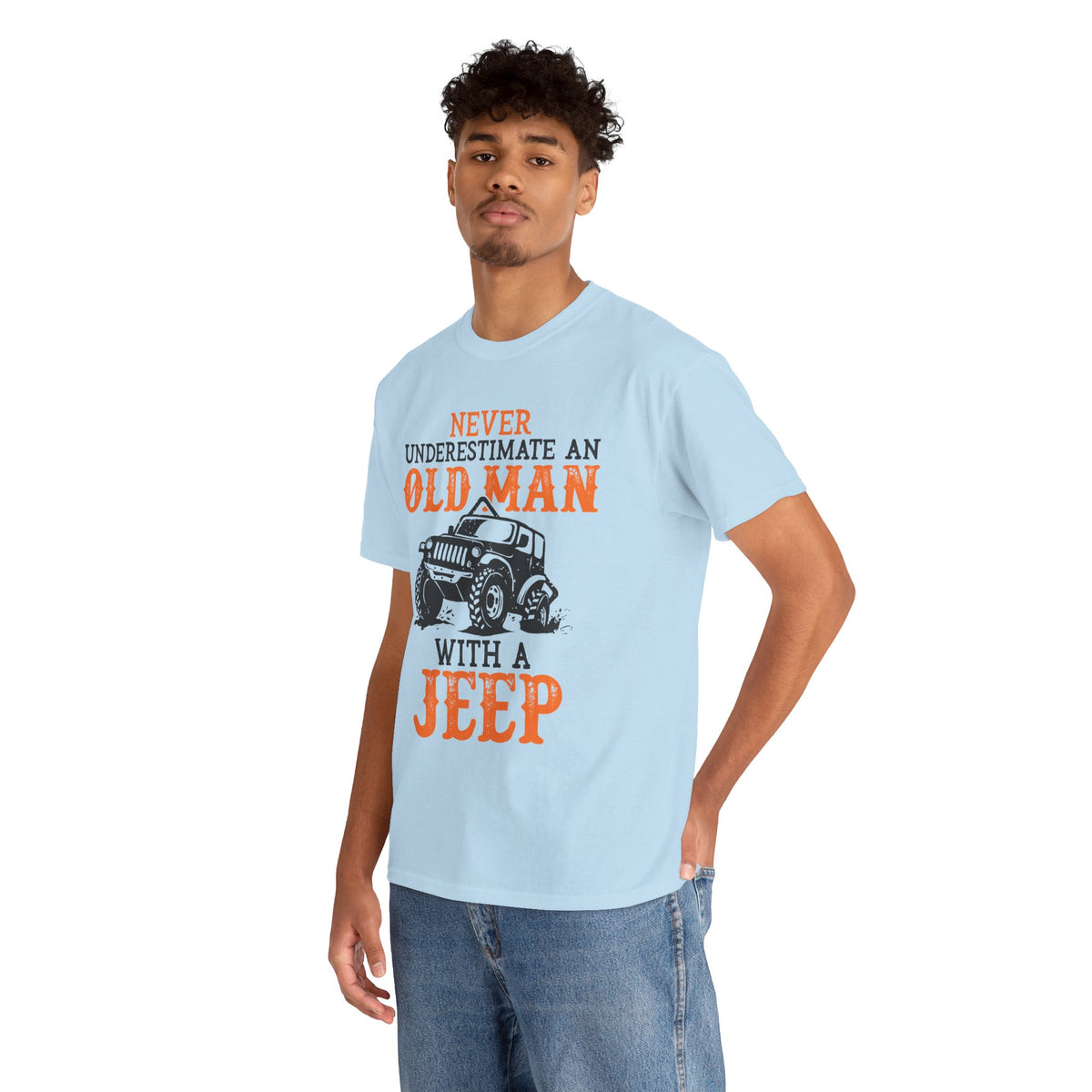 Never Underestimate An Old Man With A Jeep T-Shirt