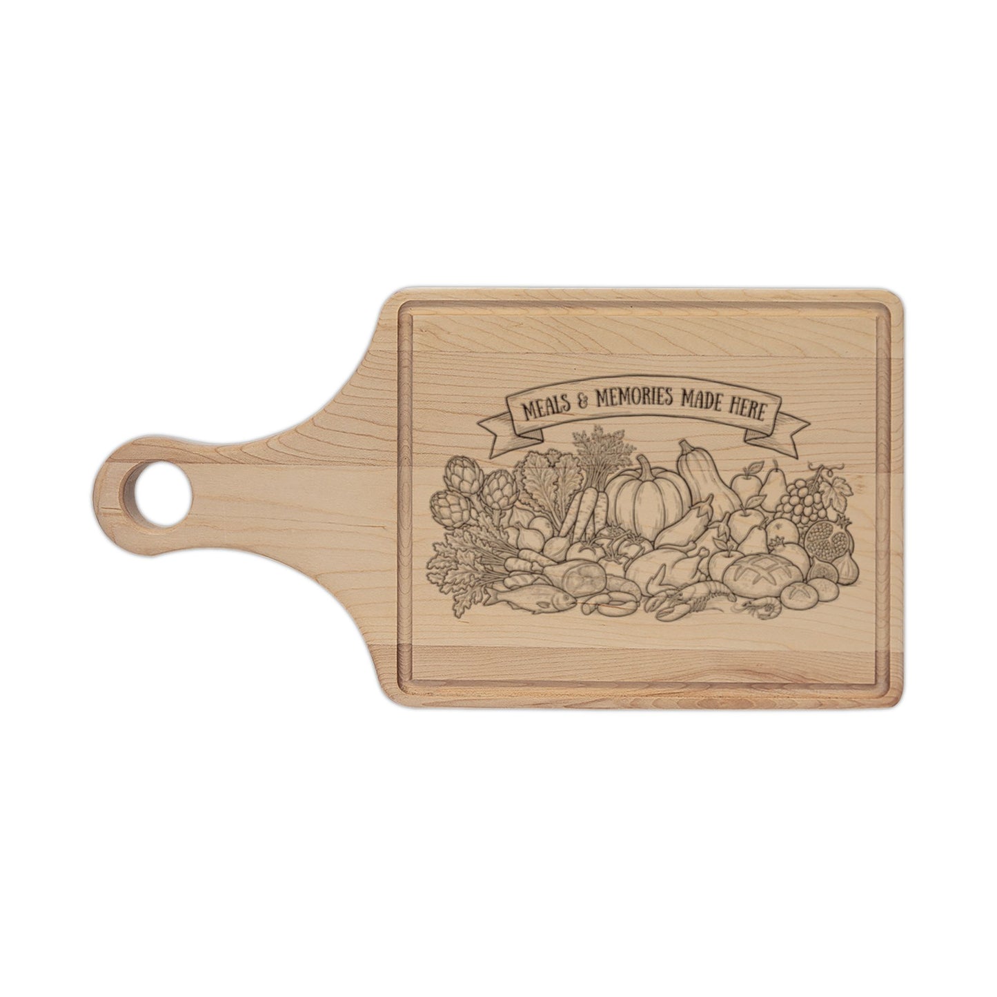 Charcuterie Board Illustration Wooden Cutting Board