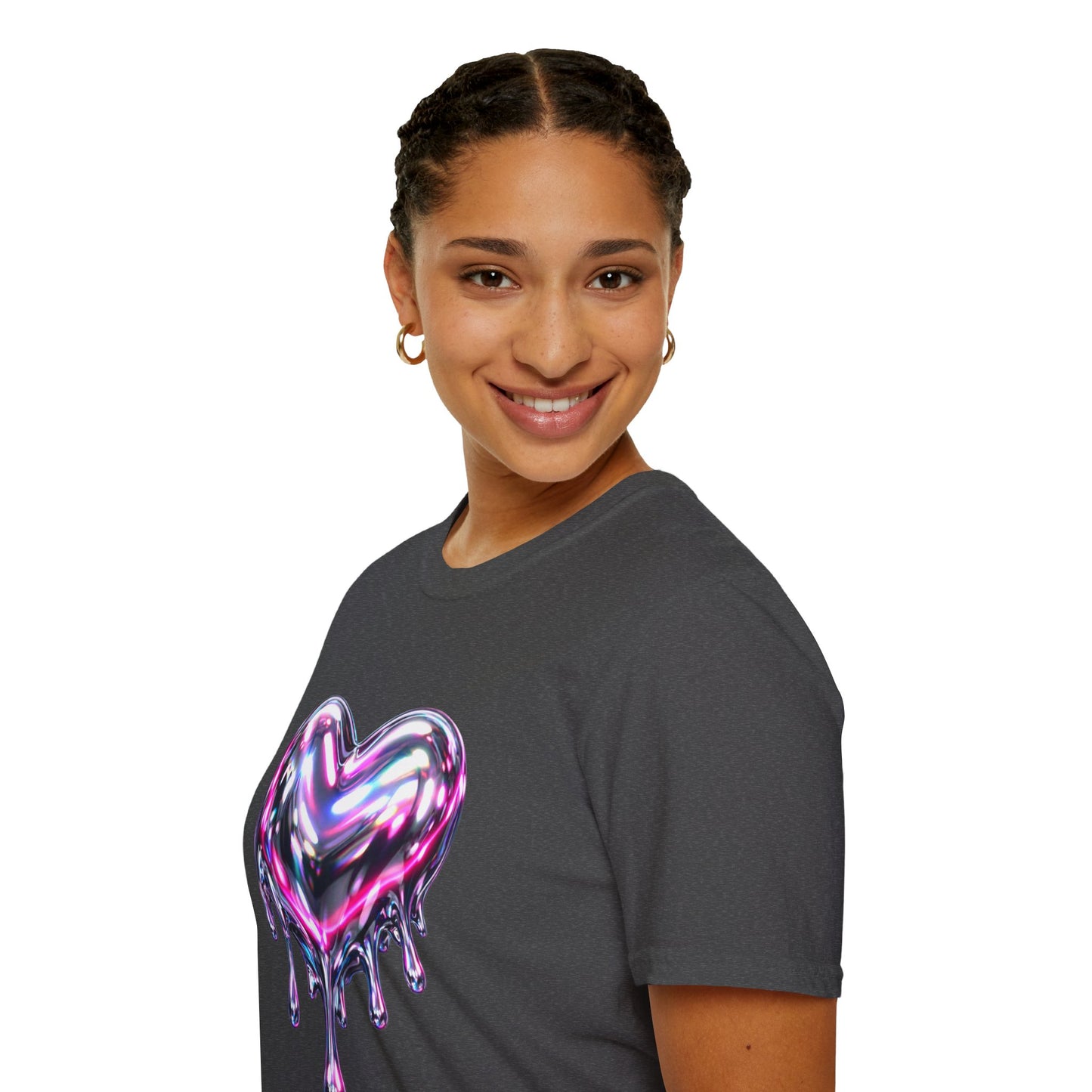 Liquid Chrome Heart Women's T-Shirt