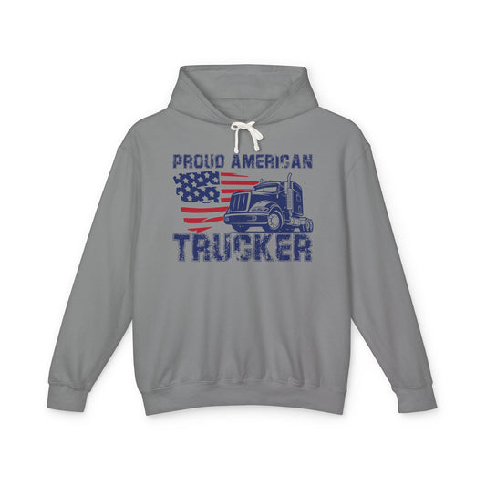 Proud American Trucker Lightweight Hooded Sweatshirt
