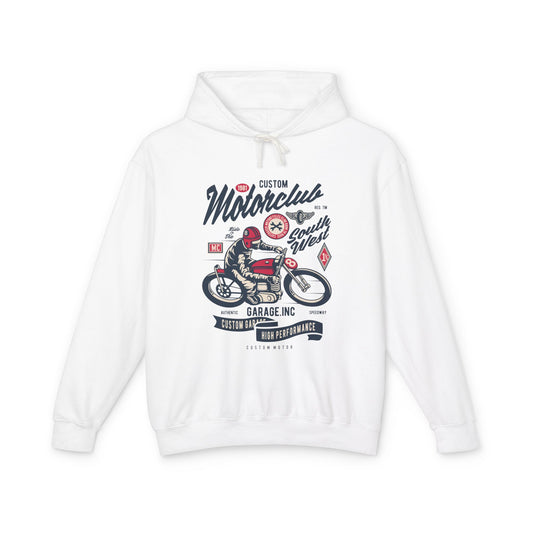 Motorclub Vintage Motorcycle Lightweight Hooded Sweatshirt