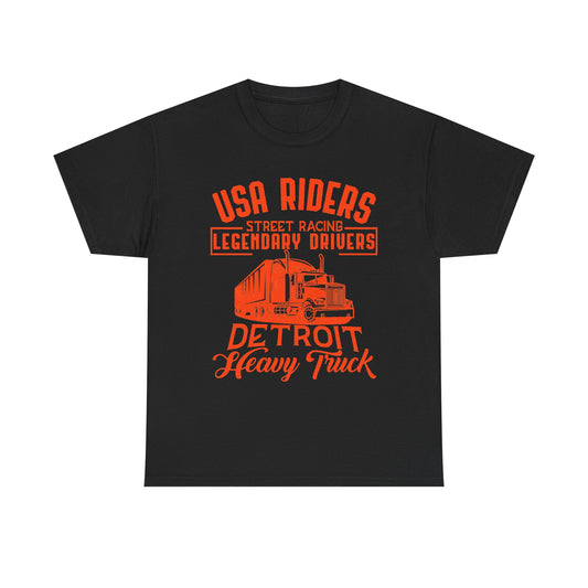 USA Riders Detroit Heavy Truck T-Shirt