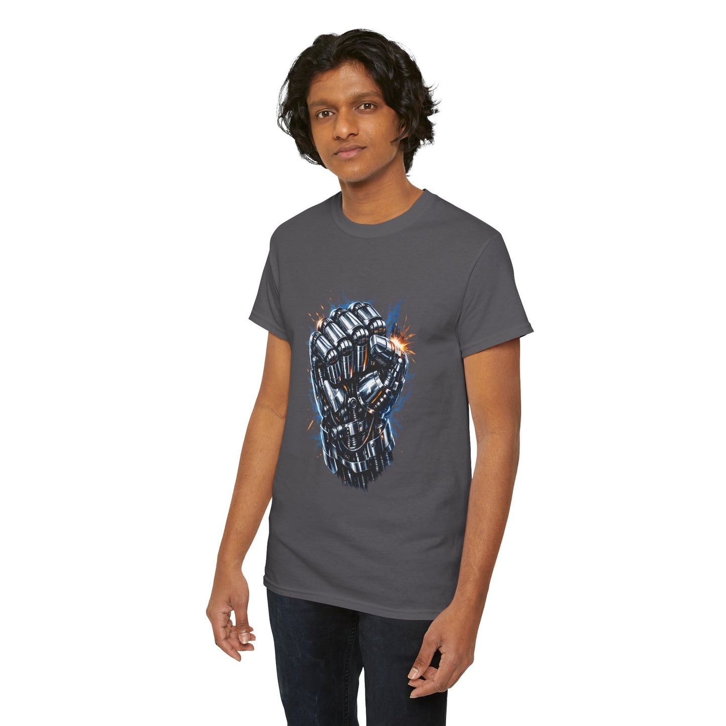 Black Mechanical Fist Men's T-Shirt