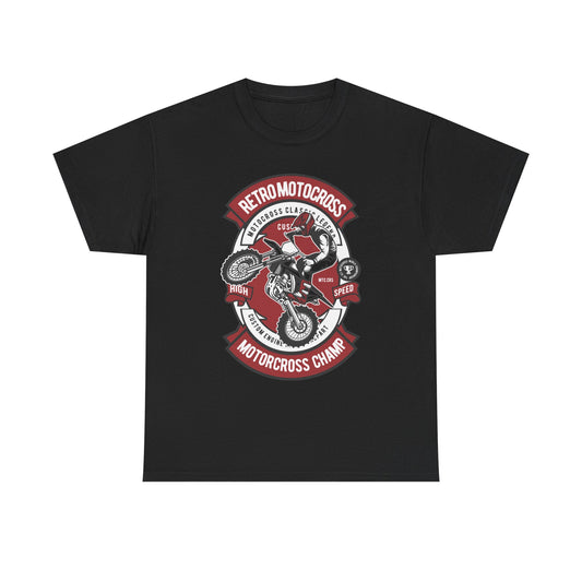 Retro Motocross Champion Motorcycle Racing T-Shirt