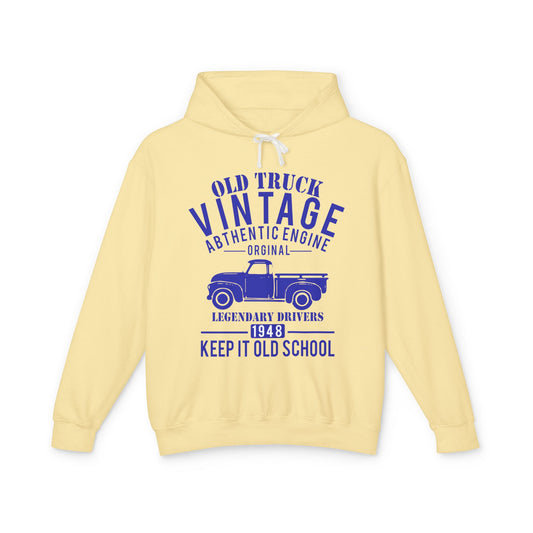 Old Truck Vintage Lightweight Hooded Sweatshirt