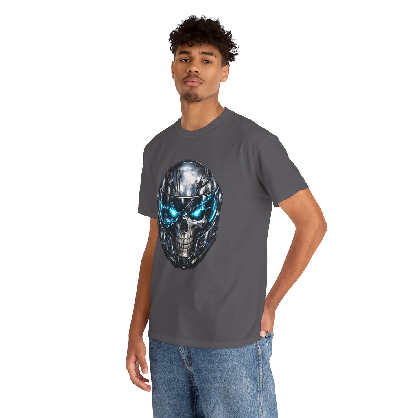 Cyber Skull Helmet Men's T-Shirt
