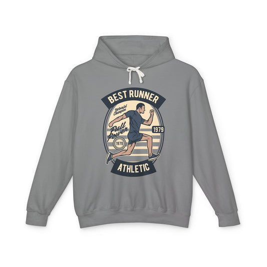 "Best Runner Athletic" Lightweight Hooded Sweatshirt