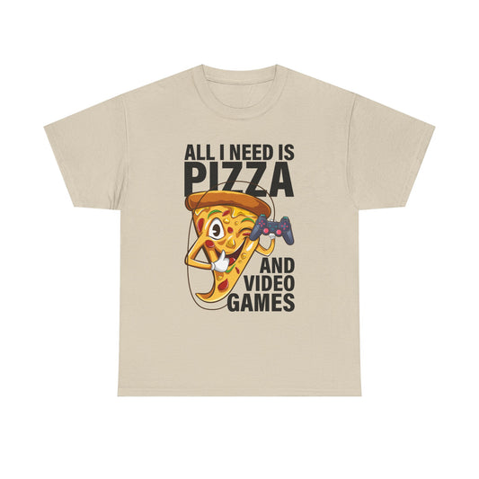 "All I Need Is Pizza And Video Games" Graphic T-Shirt