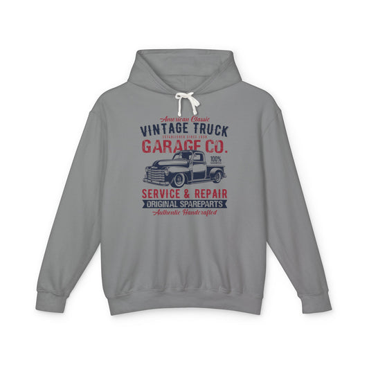American Classic Vintage Truck Garage Co. Service And Repair Lightweight Hooded Sweatshirt