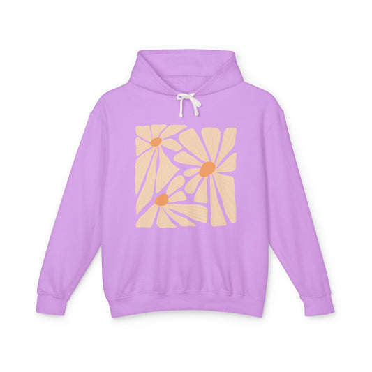 Daisy Square Lightweight Women's Hooded Sweatshirt