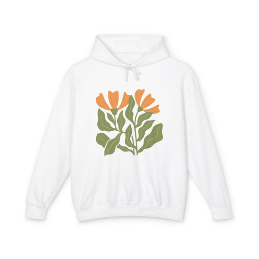 Botanical Tulip Flower Lightweight Women's Hooded Sweatshirt