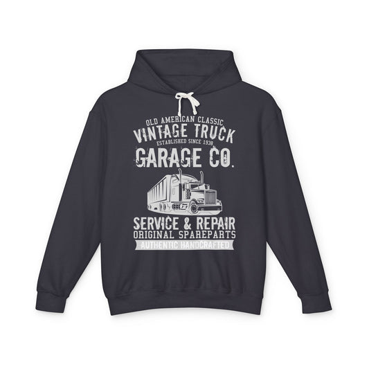 Old American Classic Vintage Truck Garage Co. Lightweight Hooded Sweatshirt