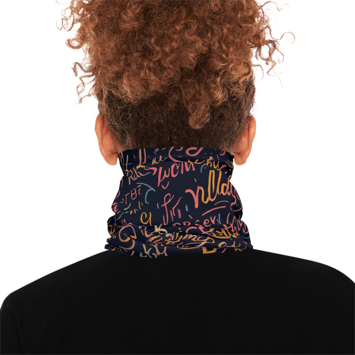 Inspirational Scripture Hand Lettering Neck Gaiter