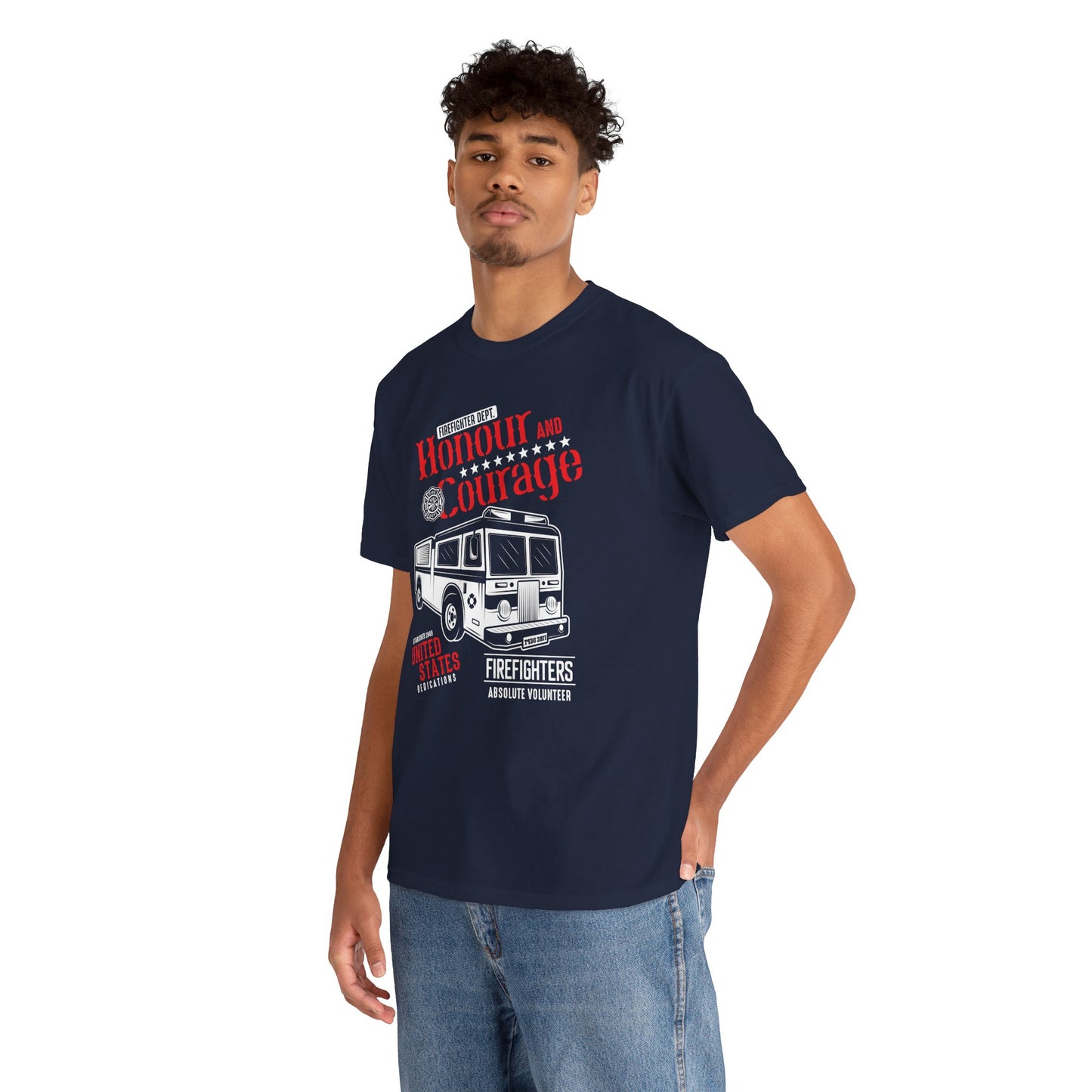 Honour and Courage Firetruck Men's Tee