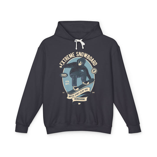 Extreme Snowboard Vintage Graphic Lightweight Hooded Sweatshirt