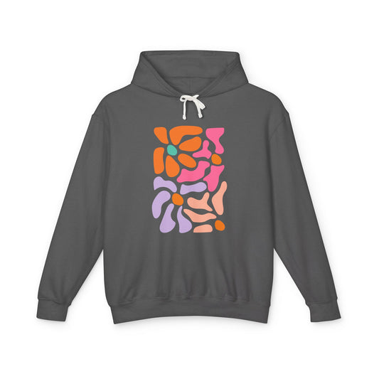 Colorful Abstract Shapes Lightweight Women's Hooded Sweatshirt