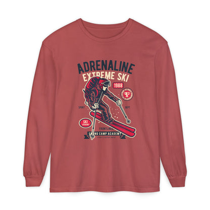 Adrenaline Extreme Ski Garment-Dyed Long Sleeve T-Shirt