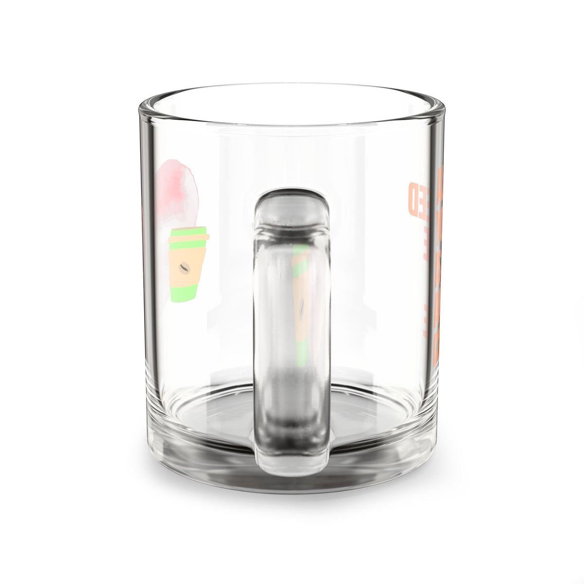"All You Need Is Love and Coffee" Heart Coffee 10oz Glass Mug