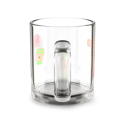 "All You Need Is Love and Coffee" Heart Coffee 10oz Glass Mug