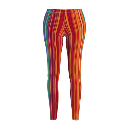 Vibrant Rainbow Stripe Women’s Leggings