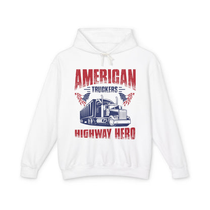 American Truckers Highway Hero Lightweight Hooded Sweatshirt