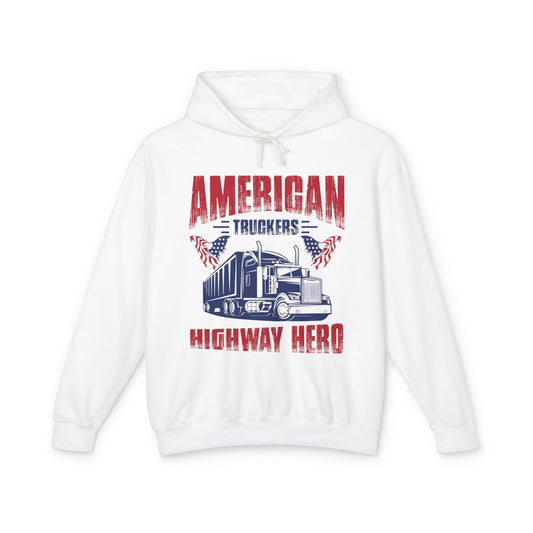 American Truckers Highway Hero Lightweight Hooded Sweatshirt