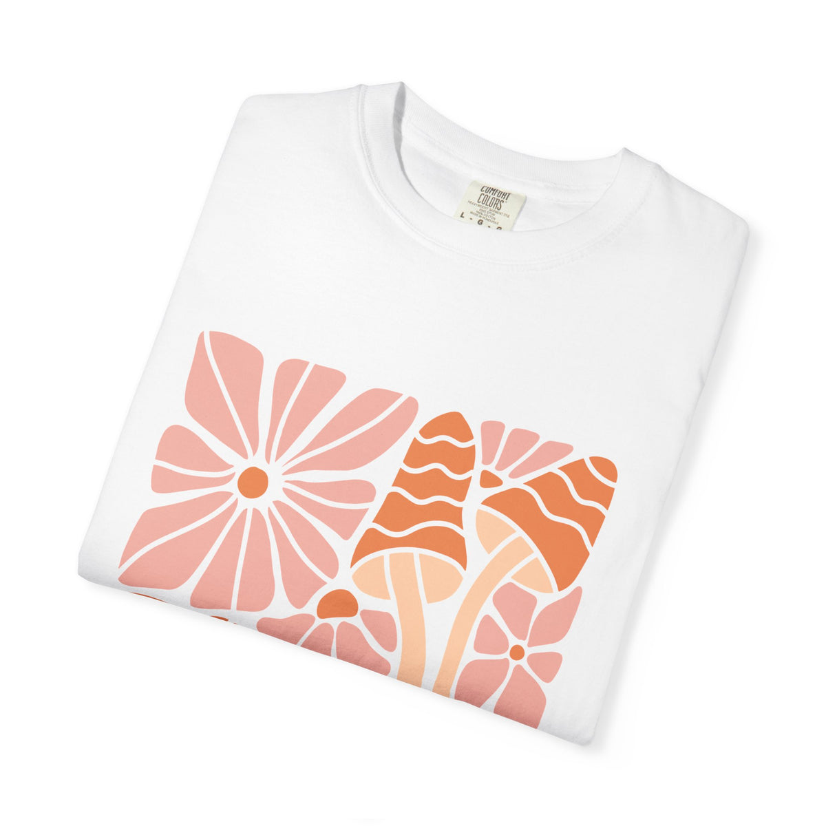 Floral Retro Waves Garment-Dyed Women's T-Shirt
