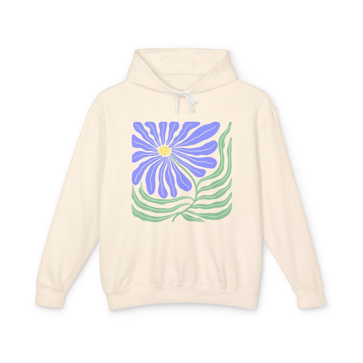 Floral Daisy Lightweight Women's Hooded Sweatshirt