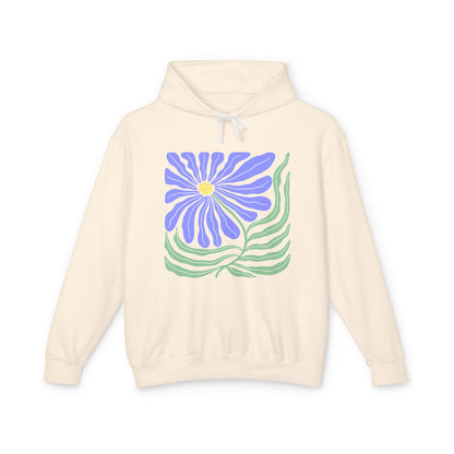 Floral Daisy Lightweight Women's Hooded Sweatshirt
