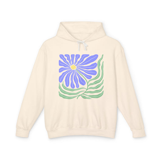 Floral Daisy Lightweight Women's Hooded Sweatshirt