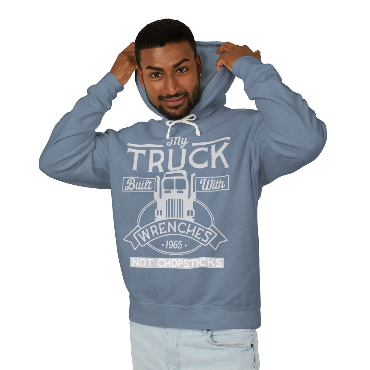 My Truck Built With Wrenches Lightweight Hooded Sweatshirt