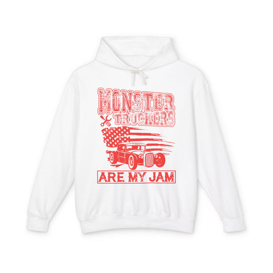 Monster Truckers Are My Jam Lightweight Hooded Sweatshirt