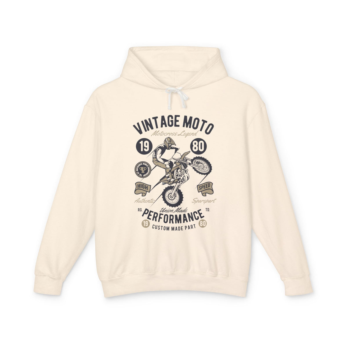 Vintage Moto Lightweight Hooded Sweatshirt