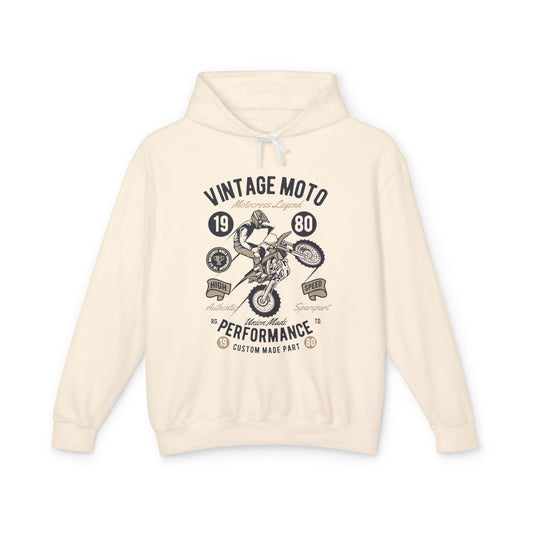 Vintage Moto Lightweight Hooded Sweatshirt