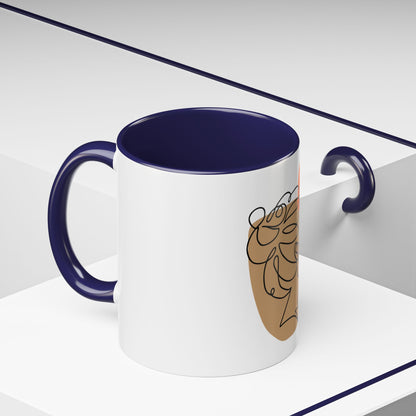 Abstract Line Art Woman Accent 110z Mug