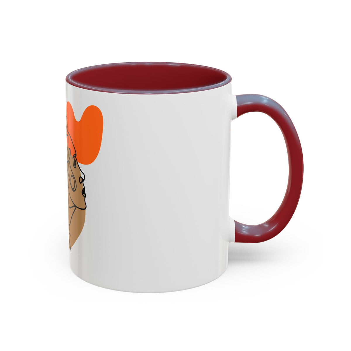 Abstract Line Art Woman Accent 110z Mug
