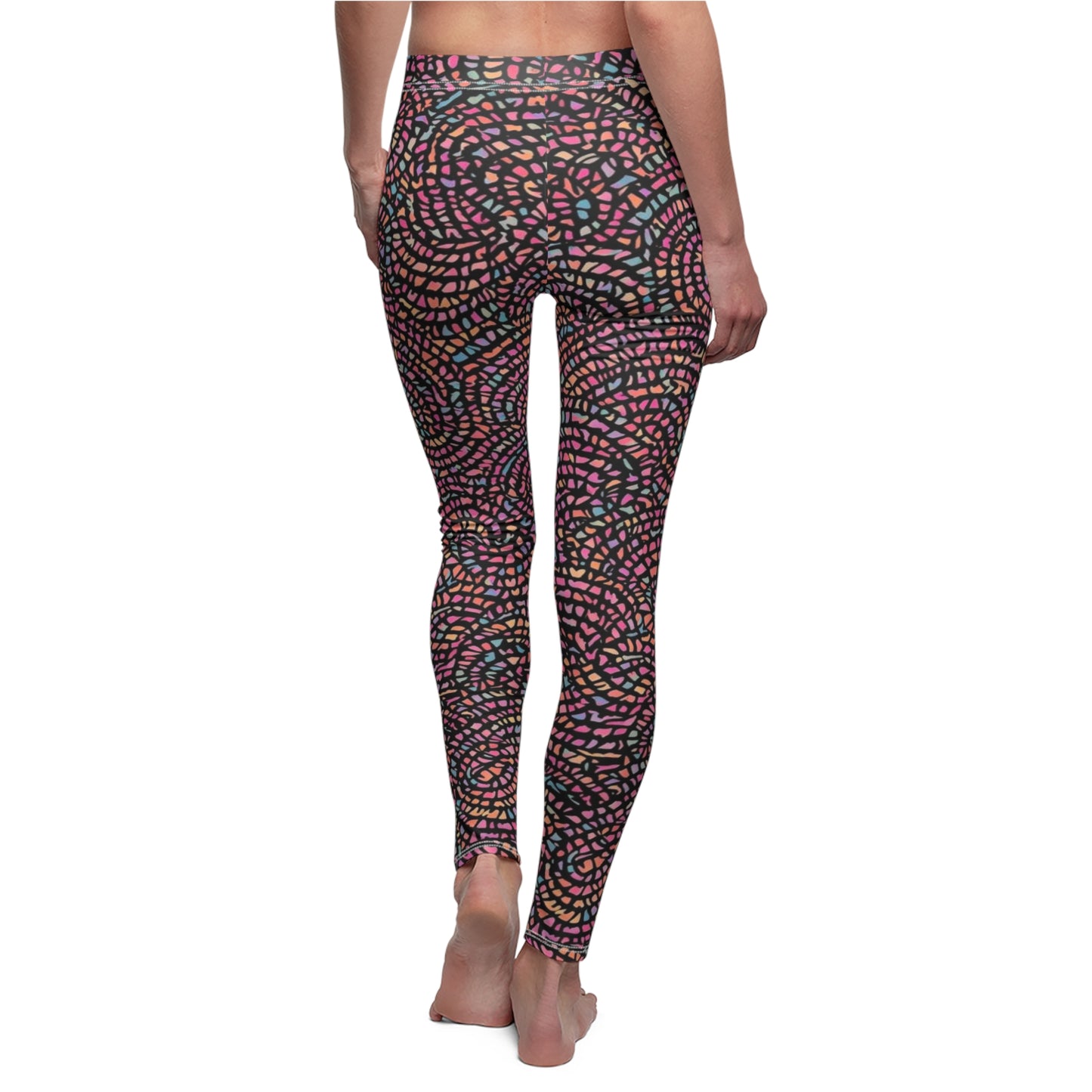 Colorful Mosaic Swirl Women's Leggings