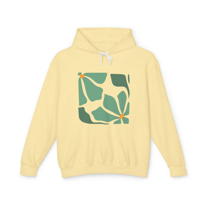 Abstract Botanical Floral Lightweight Women's Hooded Sweatshirt