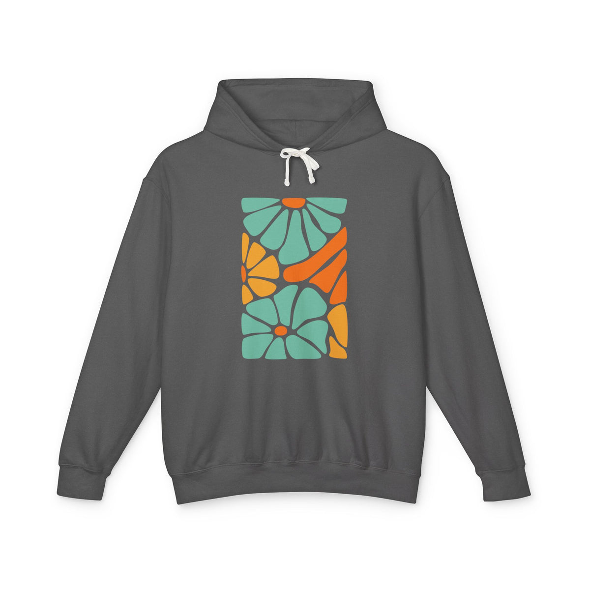 Colorful Floral Pattern Lightweight Women's Hooded Sweatshirt
