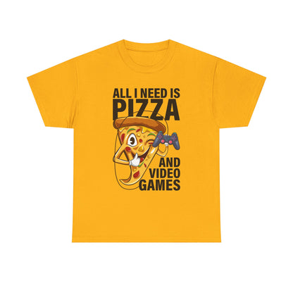 "All I Need Is Pizza And Video Games" Graphic T-Shirt