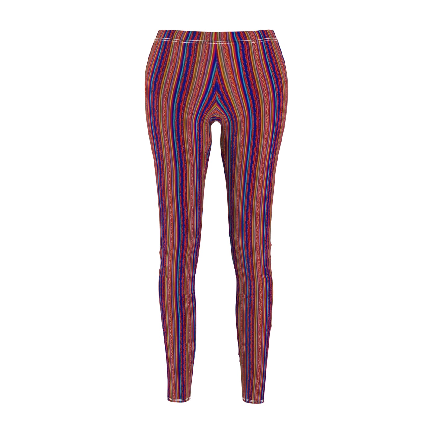 Boho Vertical Striped Women's Leggings