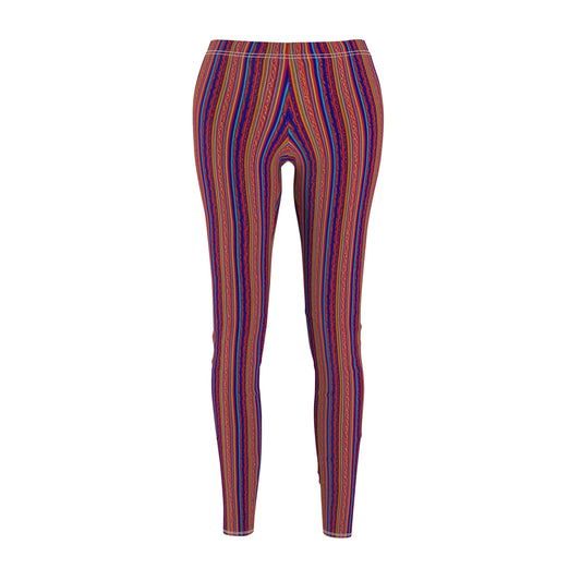 Boho Vertical Striped Women's Leggings