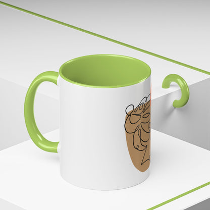 Abstract Line Art Woman Accent 110z Mug