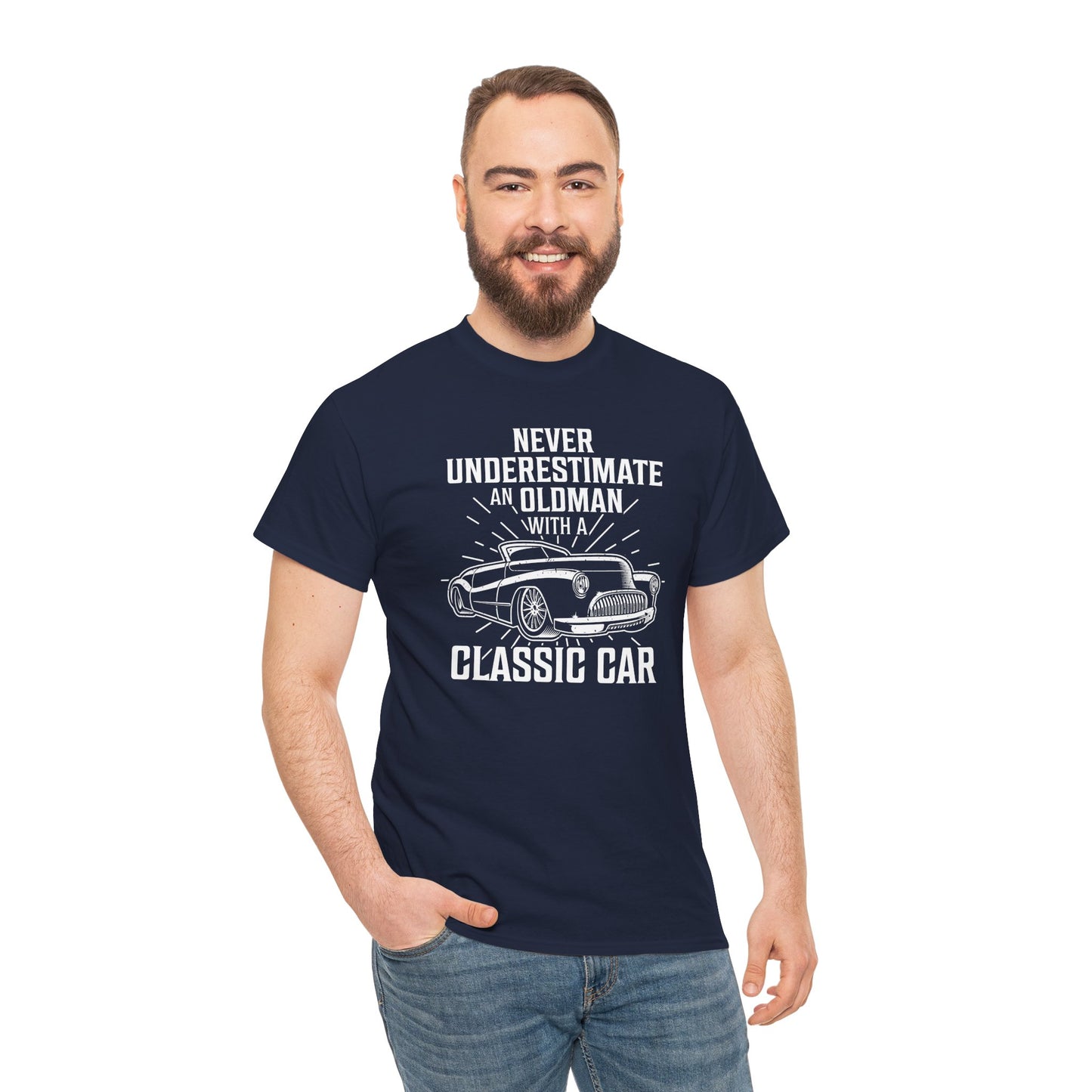 Never Underestimate Old Man With Classic Car Men's T-Shirt