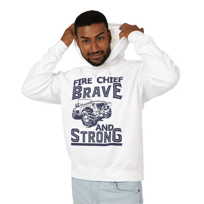 Fire Chief Brave And Strong Lightweight Hooded Sweatshirt