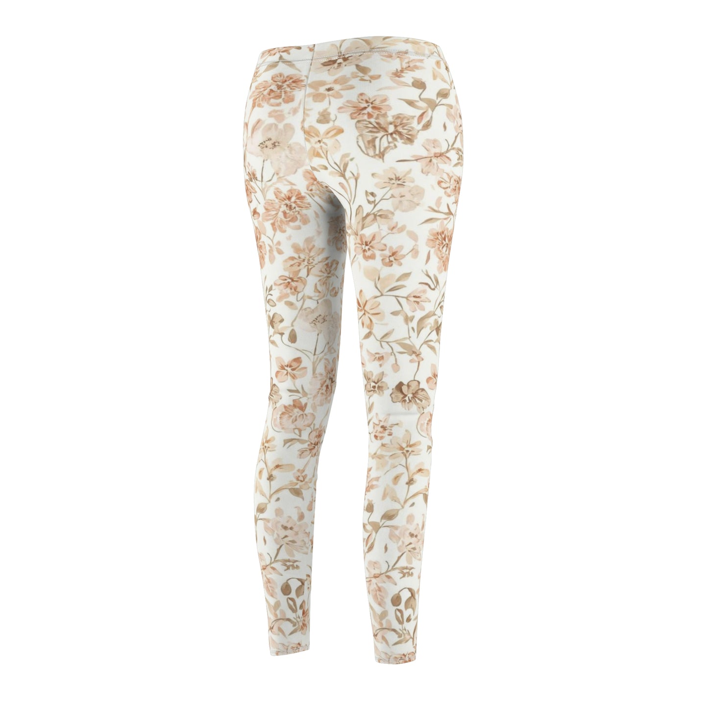 Floral Cream Toned Women's Leggings