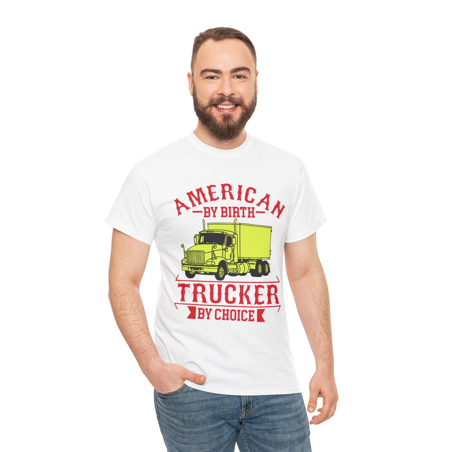 American By Birth Trucker T-Shirt