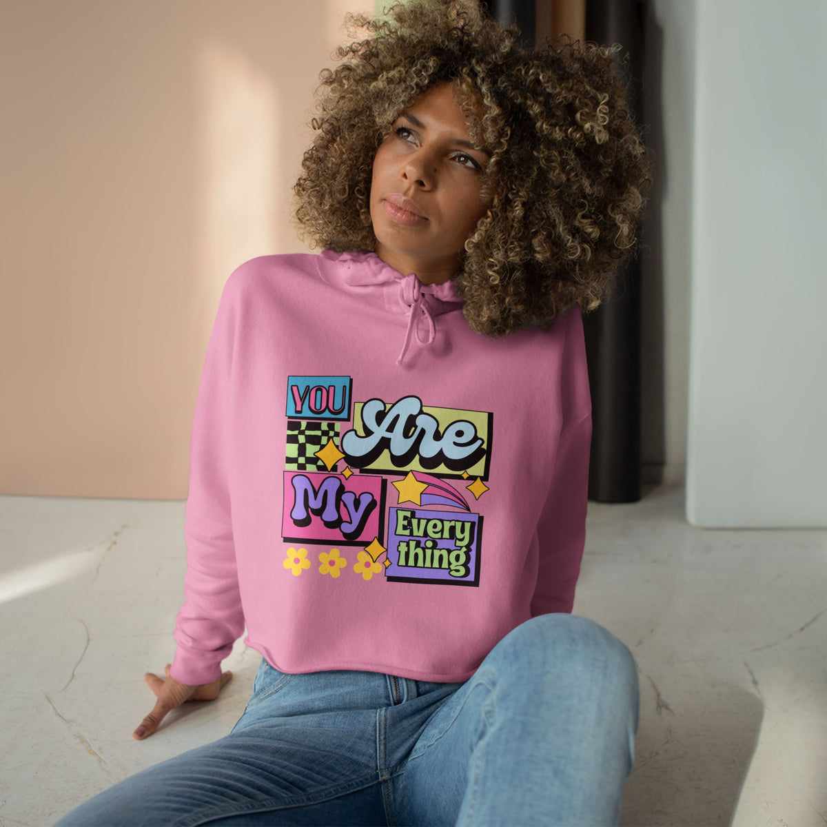 You Are My Everything Crop Hoodie